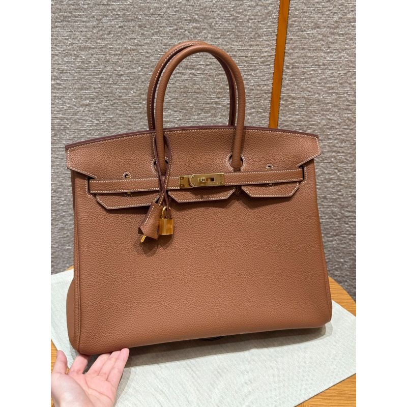 Hermes Birkin 35  in Togo leather-Brown