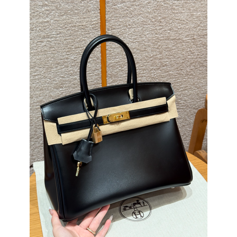 Hermes Birkin 25 / Birkin 30  in Box Leather-Black