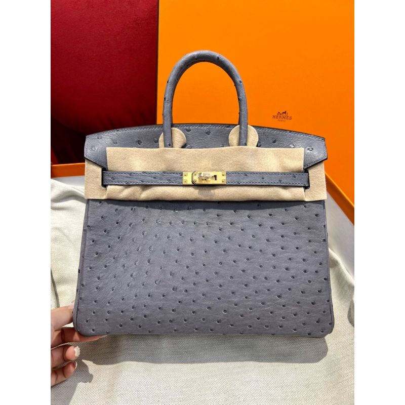 Pre-ordered Birkin 25 / 30  in Ostrich Leather- Girs Agate