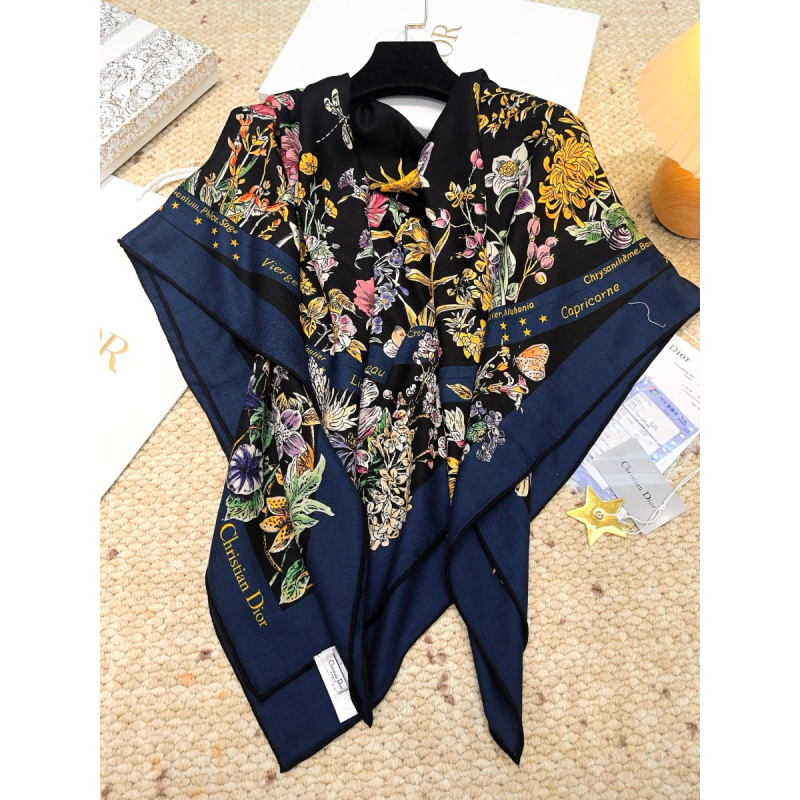 Dior Silk and Cashmere Shawl/Scarf